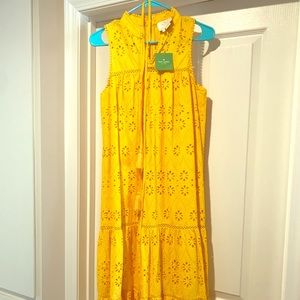 Kate Spade Yellow Eyelet Patio Dress